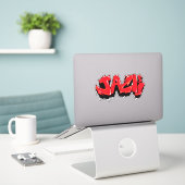 Autocollant en vinyle "Jack" Coupé sur mesure (Ordinateur portable sur le bureau)