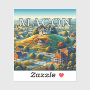 Autocollant en vinyle Macon Georgia 3 pouces