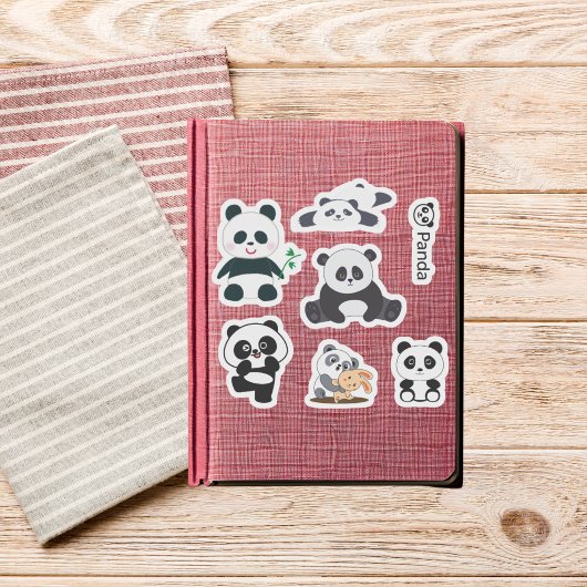Autocollant en vinyle Panda Fluffy