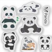 Autocollant en vinyle Panda Fluffy (Devant)