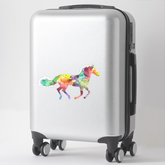 Autocollant en vinyle peint Rainbow (Sur valise)