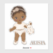 Autocollant en vinyle pour bébé afro-américain Boh (Feuille)