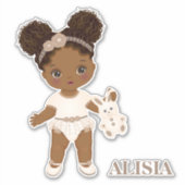 Autocollant en vinyle pour bébé afro-américain Boh (Devant)