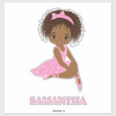 Autocollant en vinyle pour fille Amecan Ballerina (Feuille)