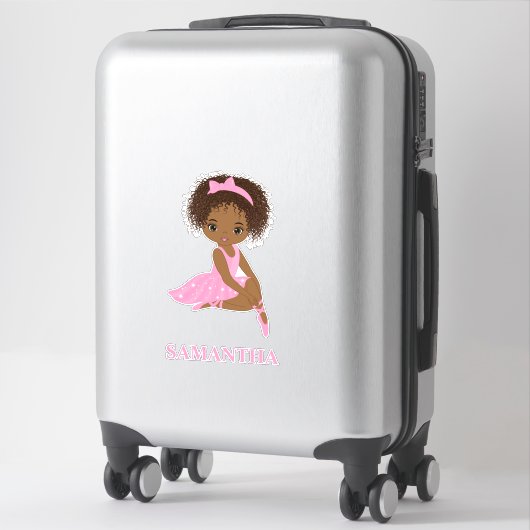 Autocollant en vinyle pour fille Amecan Ballerina (Sur valise)