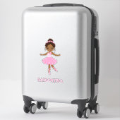 Autocollant en vinyle pour fille Amecan Ballerina (Sur valise)