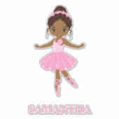 Autocollant en vinyle pour fille Amecan Ballerina (Devant)