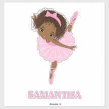 Autocollant en vinyle pour fille Amecan Ballerina