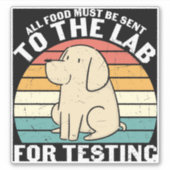 Autocollant en vinyle Retro Funny Labrador Retriev (Devant)