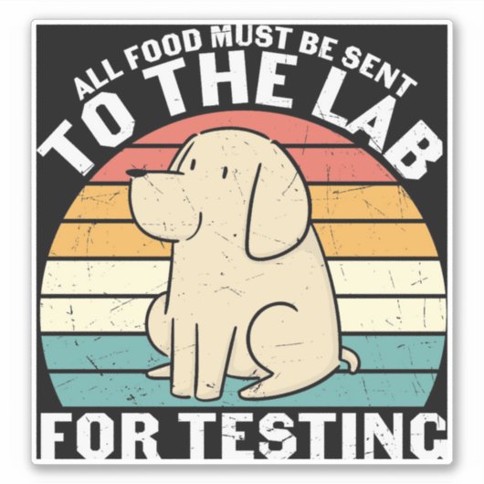 Autocollant en vinyle Retro Funny Labrador Retriev (Devant)