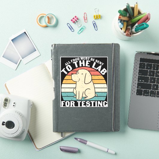 Autocollant en vinyle Retro Funny Labrador Retriev (Couverture iPad)