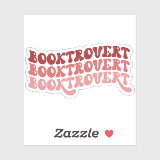 Autocollant en vinyle rouge multicolore rétro (Feuille)