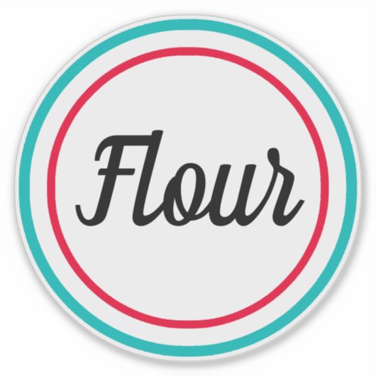 Autocollant en vinyle style rétro à la farine (Devant)