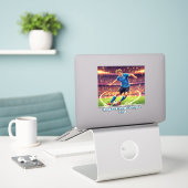 Autocollant en vinyle sur mesure (Ordinateur portable sur le bureau)