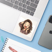 Autocollant en vinyle sur mesure (Ordinateur portable avec iPhone)