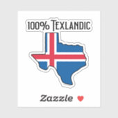 Autocollant en vinyle sur mesure 100% texlandais (Feuille)
