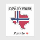 Autocollant en vinyle sur mesure 100% Texwegian (Feuille)