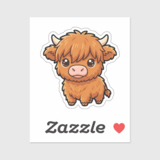 Autocollant en vinyle sur mesure de bébé vache Hig