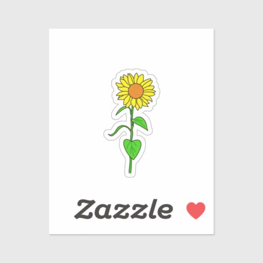 Autocollant en vinyle sur mesure tournesol charman (Feuille)