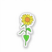Autocollant en vinyle sur mesure tournesol charman (Recto)