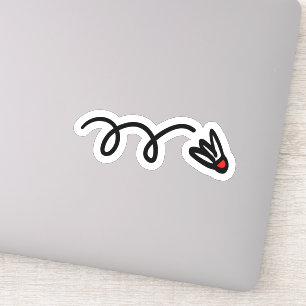 autocollant en vinyle Volant de badminton