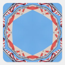 Autocollant encadré pour drapeau américain et cana