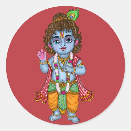 Autocollant Enfant Krishna (Devant)