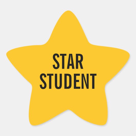 Autocollant enseignant or Star Student pour la sal (Devant)