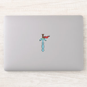 Autocollant Épée Pixel Rétro – RPG Vintage
