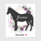 Autocollant équin de la batterie Nom du cheval de  (Feuille)