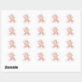 Autocollant Équipe Fille Biscuit Hiver Rose (Feuille)