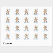 Autocollant Équipe Garçon Cookie Bleu Hiver (Feuille)
