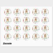 Autocollant Équipe Garçon Cookie Vert Hiver (Feuille)