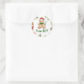 Autocollant Équipe Garçon Cookie Vert Hiver (Sac)