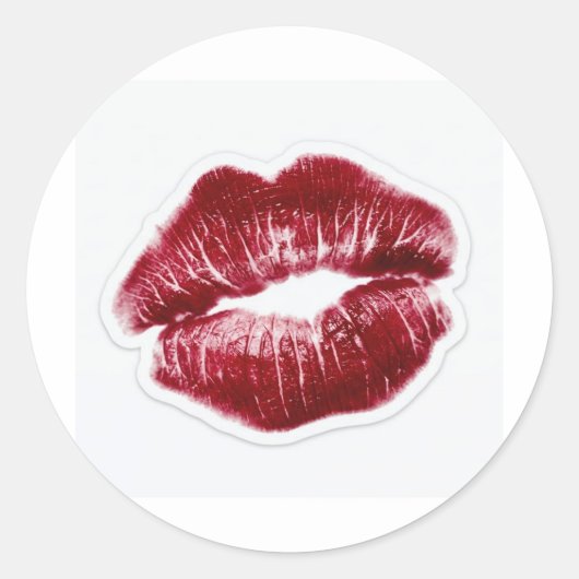 Autocollant esthétique Baddie marque de baiser aux (Devant)