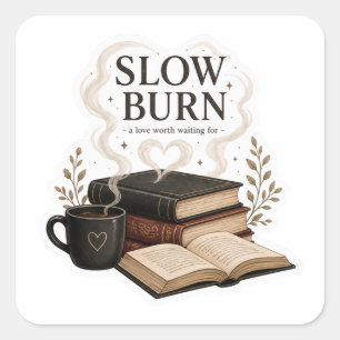 Autocollant esthétique du trope livresque Slow Bur
