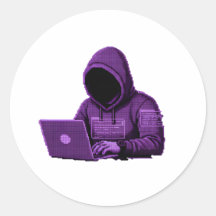 autocollant esthétique violet pixel art cyber pira