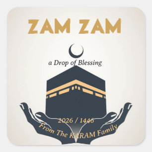 Autocollant et étiquette personnalisés Hajj Mubara