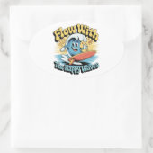 Autocollant Étanche Flow With The Happy Waves (Sac)