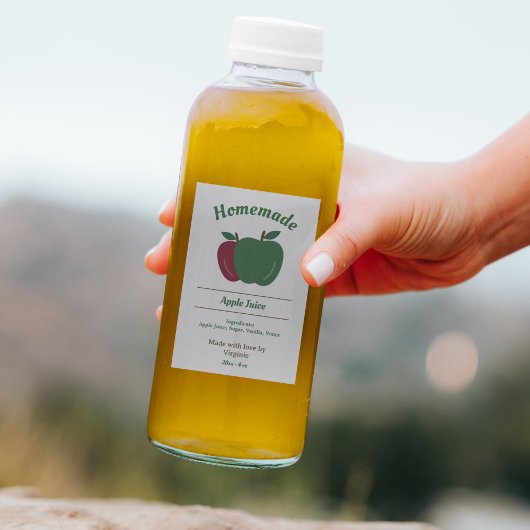 Autocollant Étiquette à la bouteille de jus de pom