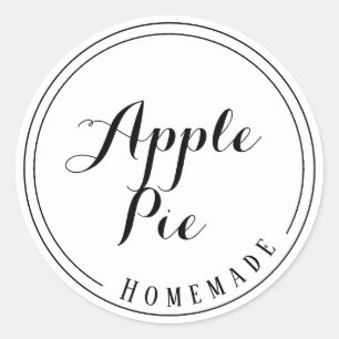 Autocollant étiquette à tarte Apple