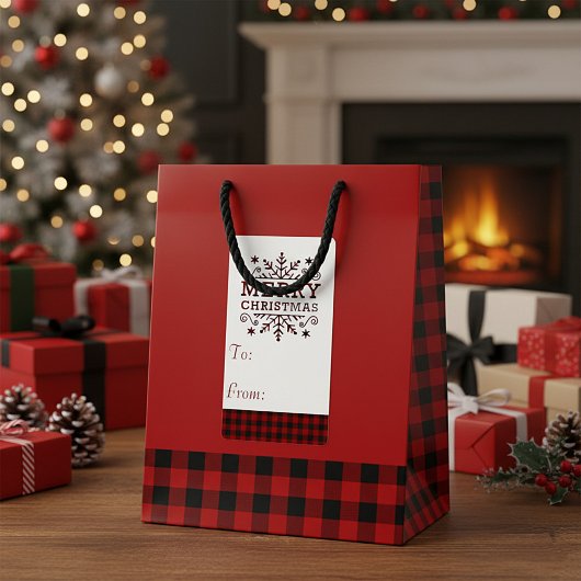 Autocollant étiquette cadeau flocon de neige Joyeu