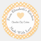 Autocollant Étiquette Cadeau Nourriture Faite Mais (Devant)