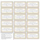 Autocollant Étiquette de adresse de nom de bénéfic (Devant)