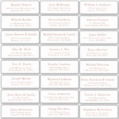 Autocollant étiquette de adresse invité mariage en (Devant)