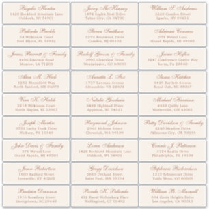 Autocollant étiquette de adresse invité mariage en