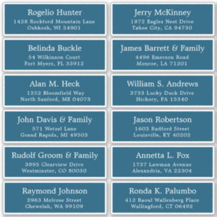 Autocollant étiquette de adresse invité mariage pe