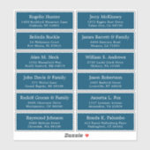 Autocollant étiquette de adresse invité mariage pe (Feuille)