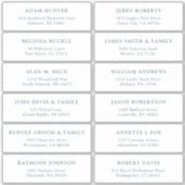 Autocollant étiquette de adresse invité mariage pe (Devant)