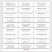 Autocollant étiquette de adresse invité mariage pe (Feuille)